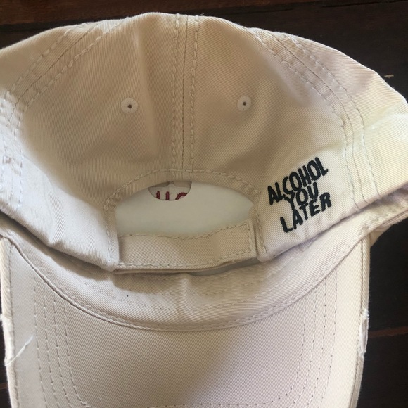 KBETHOS “ Alcohol Call You Later” White Hat NWT - Picture 2 of 3